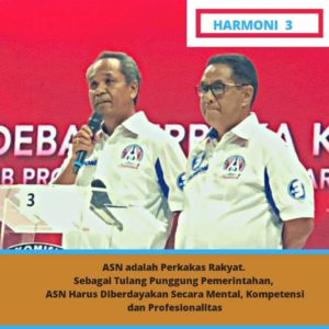 Paket Nomor Urut 3  Harmoni Perhatikan Kesra  Untuk ASN