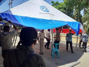 Jasa Raharja & Biddokkes Polda NTT Dirikan Tenda Pemeriksaan Pasien Corona Covid 19