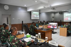 Kasrem 161/WS Ikuti Vicon, Sosialisasi Doktrin TNI AD Kartika Eka Paksi