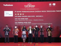 Bank NTT Raih Penghargaan Sebagai Top BUMD Awards 2022 BPD