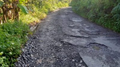 Baru Seumur Jagung Ruas Jalan Benteng Jawa Sudah Mulai Rusak