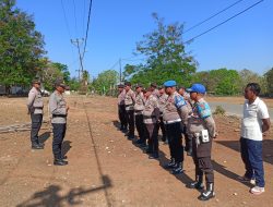 Kolaborasi Polsek Pantai Baru dan Polsek Rote Timur Pastikan Kampanye Pilkada Aman