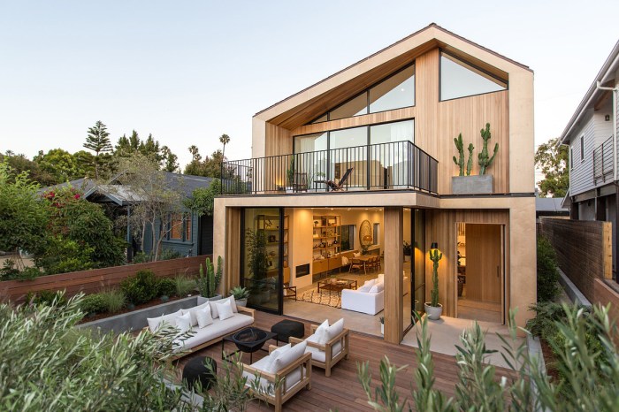 Modern wooden houses residence house design amoroso venice california angeles los urban